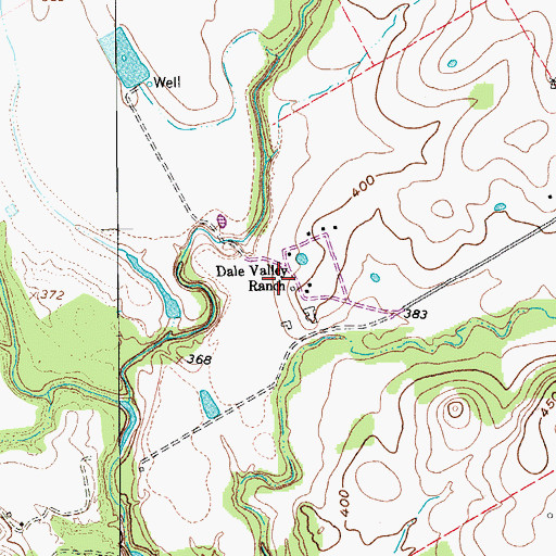 Topographic Map of Dale Valley Ranch, TX