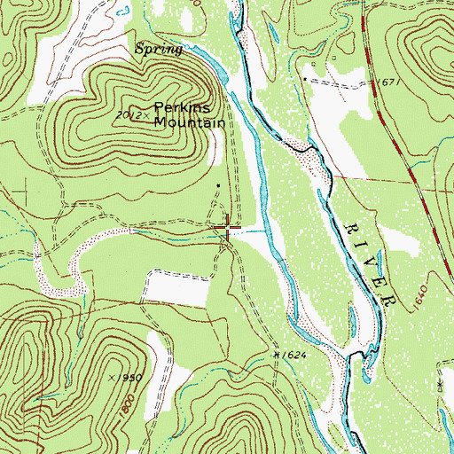 Topographic Map of Daley Hollow, TX