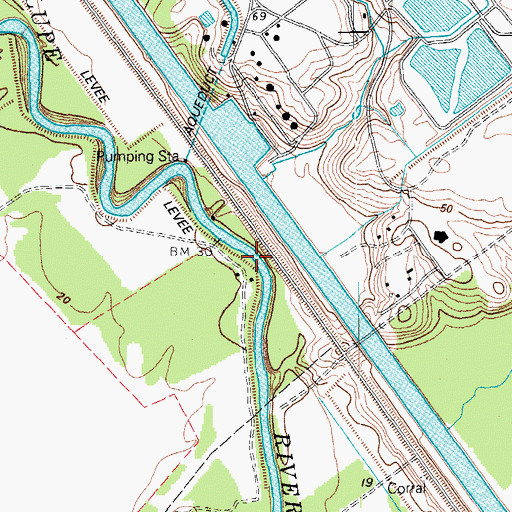 Topographic Map of Dalton Bridge, TX