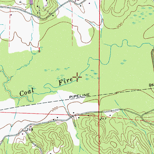 Topographic Map of Lintons Bridge (historical), AL