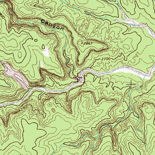 Topographic Map of Dark Canyon, TX