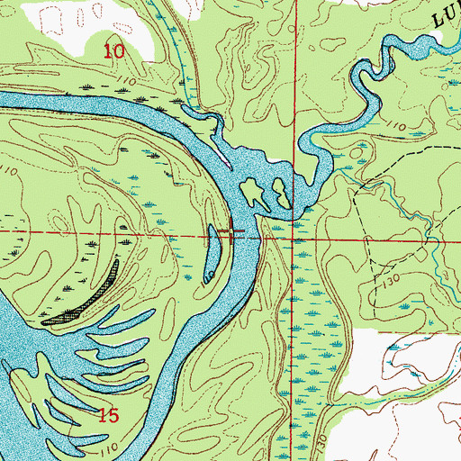 Topographic Map of Lubbub Bar, AL