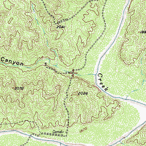 Topographic Map of Dark Canyon, TX