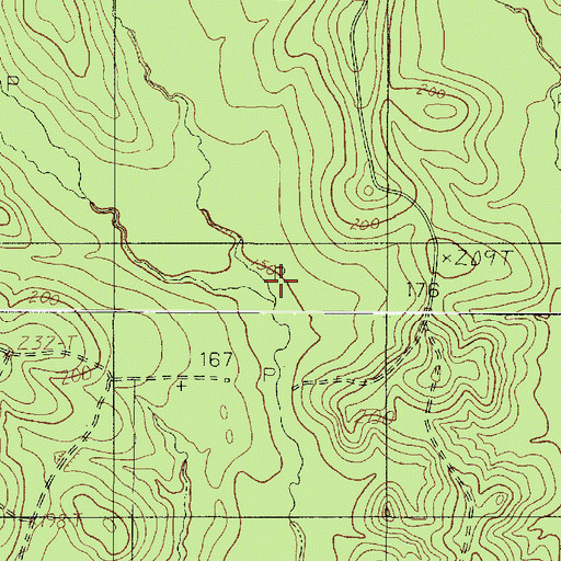 Topographic Map of Dave Mack Branch, TX