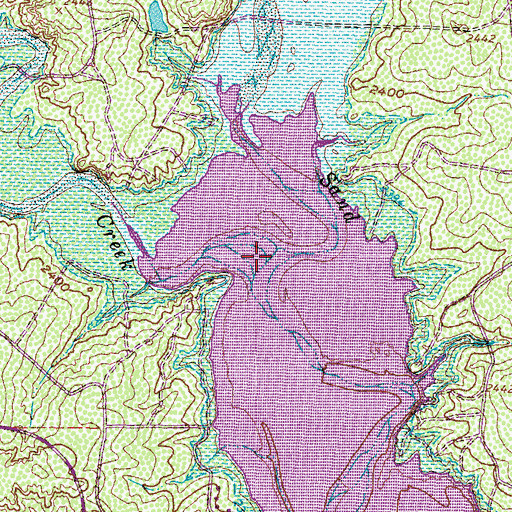 Topographic Map of Davidson Creek, TX