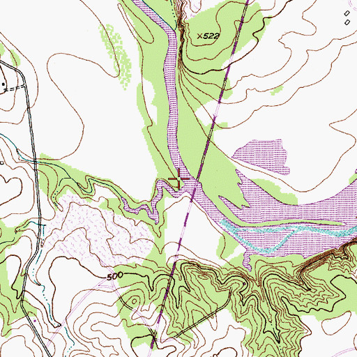 Topographic Map of Davis Branch, TX