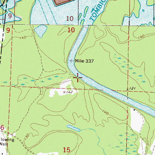 Topographic Map of McLarens Landing, AL