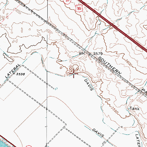 Topographic Map of Davis Lateral, TX