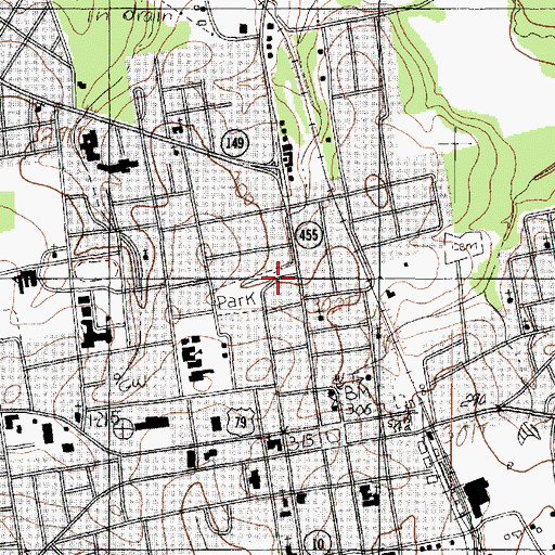 Topographic Map of Davis Park, TX