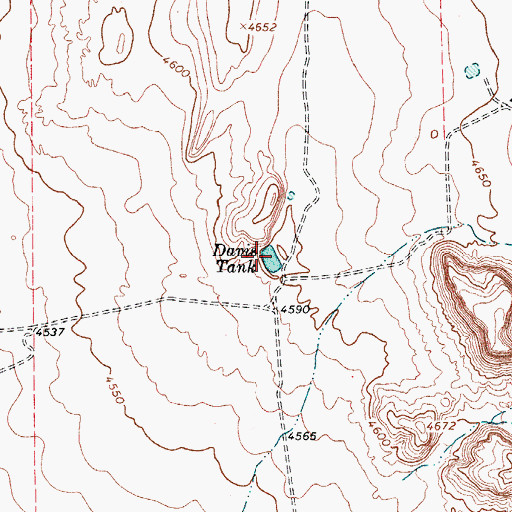 Topographic Map of Davis Tank, TX
