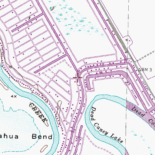 Topographic Map of Dead Caney Lake, TX