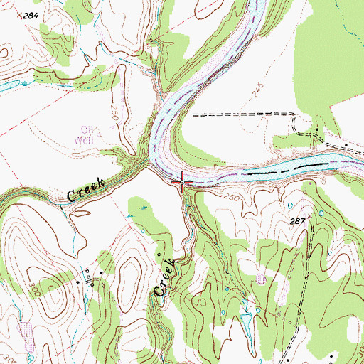 Topographic Map of Dead Creek, TX