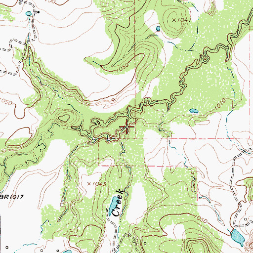 Topographic Map of Dead Horse Creek, TX