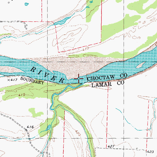 Topographic Map of Dead Man Branch, TX