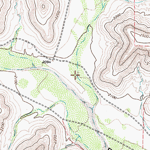 Topographic Map of Dead Man Canyon, TX