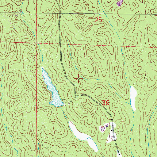 Topographic Map of Mount Moriah School (historical), AL