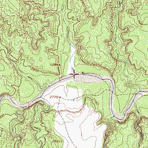 Topographic Map of Deadwood Creek, TX