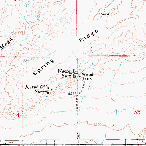 Topographic Map of Westover Spring, AZ