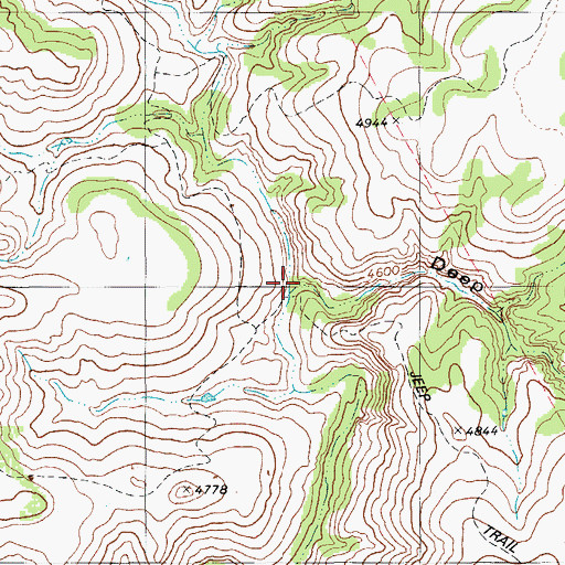 Topographic Map of Deep Canyon, TX