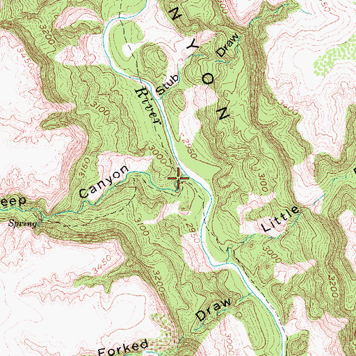 Topographic Map of Deep Canyon, TX