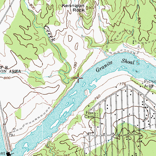 Topographic Map of Deep Creek, TX