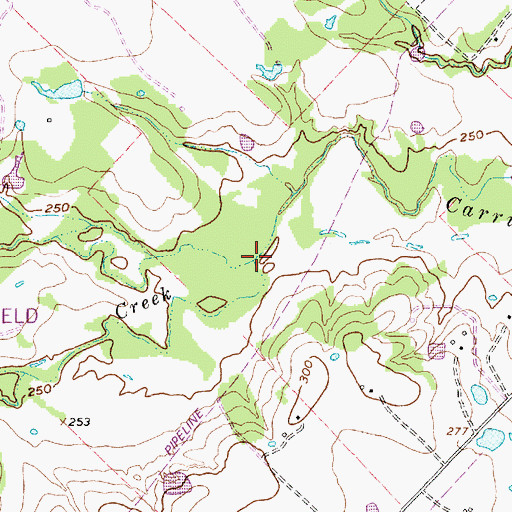Topographic Map of Deep Creek, TX