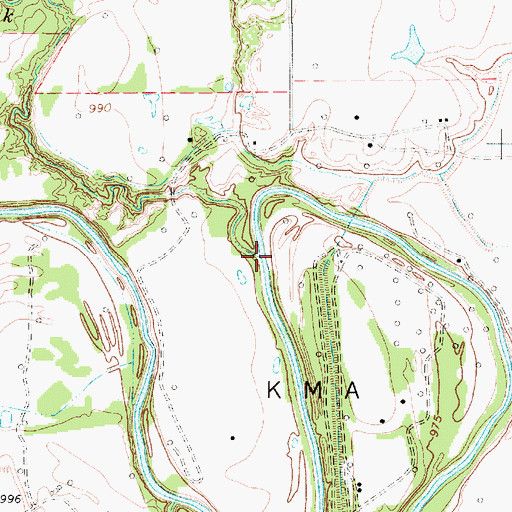 Topographic Map of Deep Creek, TX