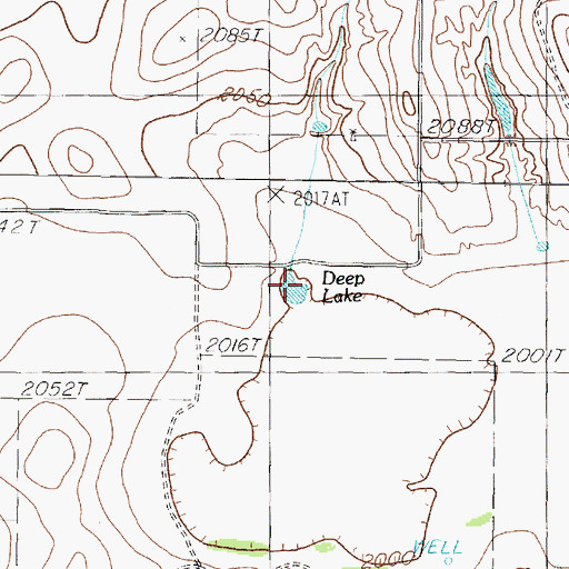 Topographic Map of Deep Lake, TX