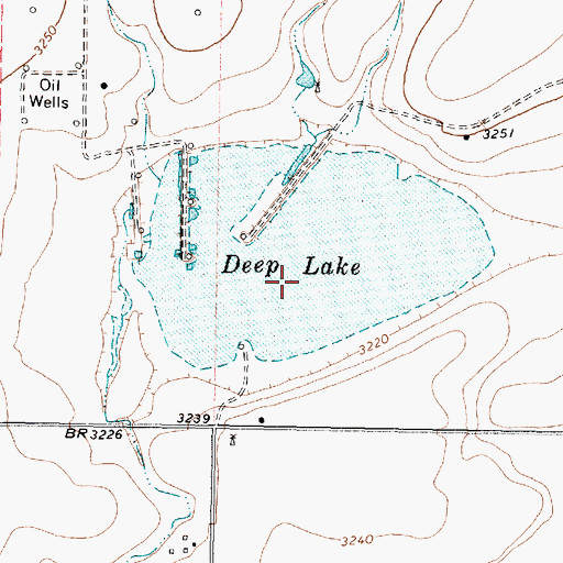 Topographic Map of Deep Lake, TX