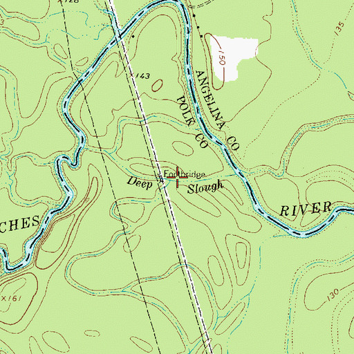 Topographic Map of Deep Slough, TX
