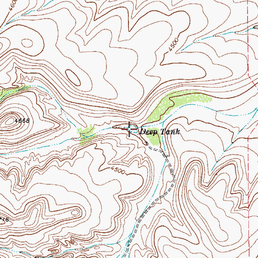 Topographic Map of Deep Tank, TX