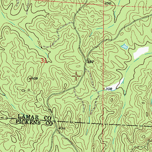 Topographic Map of Mount Zion Church (historical), AL