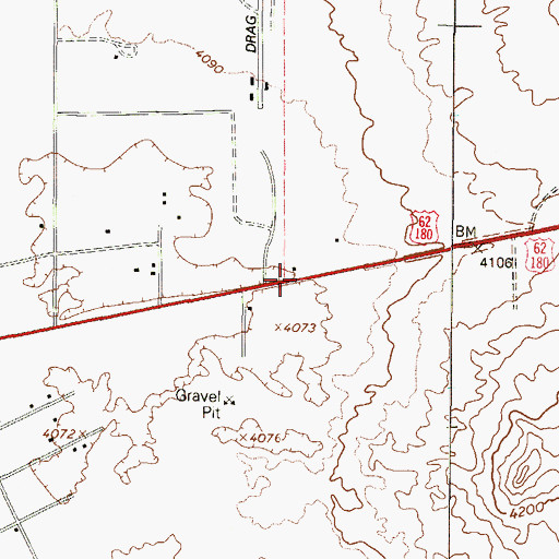 Topographic Map of Deep Well, TX
