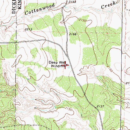 Topographic Map of Deep Well Windmill, TX