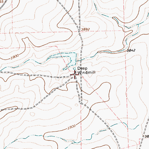 Topographic Map of Deep Windmill, TX