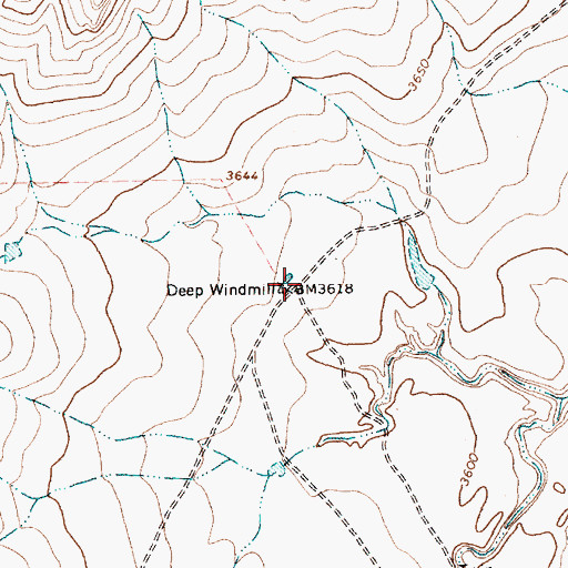 Topographic Map of Deep Windmill, TX