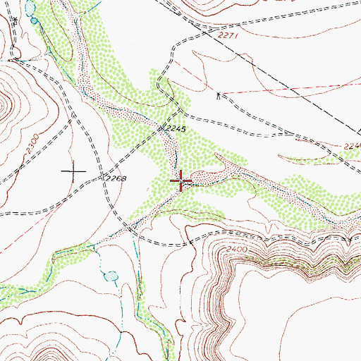 Topographic Map of Deer Canyon, TX
