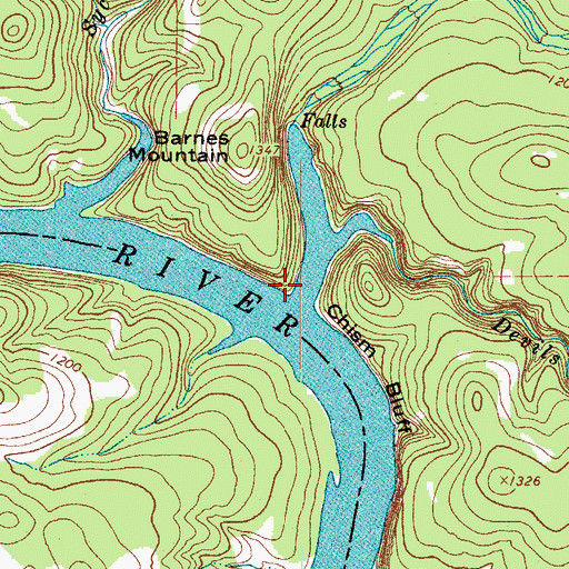 Topographic Map of Deer Creek, TX