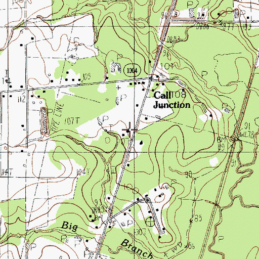 Topographic Map of Deer Creek Church, TX