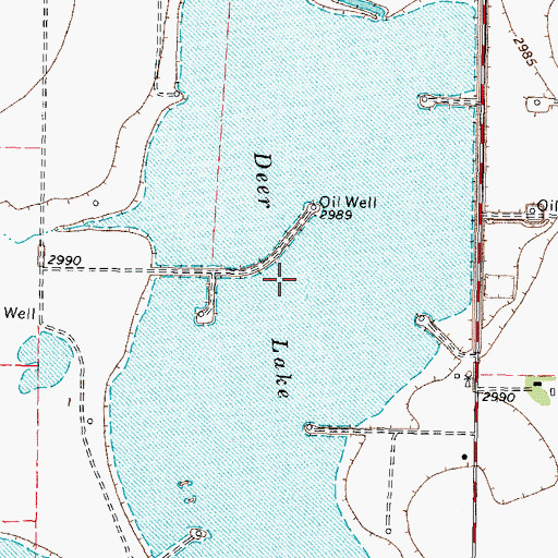 Topographic Map of Deer Lake, TX