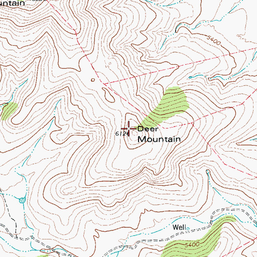Topographic Map of Deer Mountain, TX