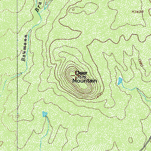 Topographic Map of Deer Mountain, TX
