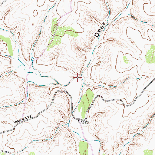 Topographic Map of Deer Spring Canyon, TX