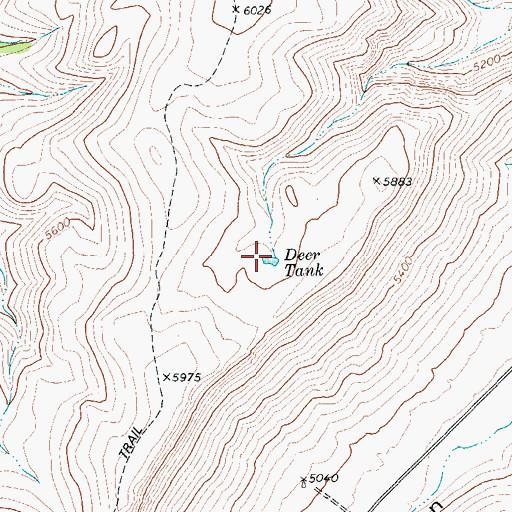 Topographic Map of Deer Tank, TX