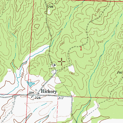 Topographic Map of New Salem Church, AL