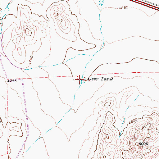 Topographic Map of Deer Tank, TX