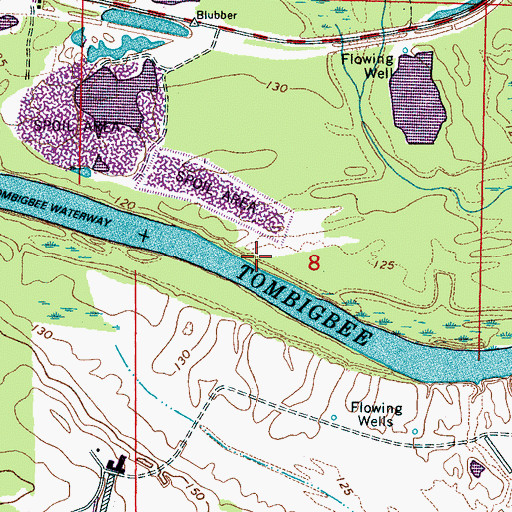 Topographic Map of Newport (historical), AL