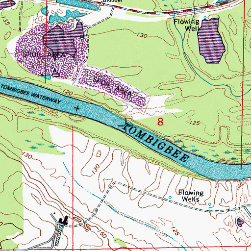 Topographic Map of Newport Shoals, AL
