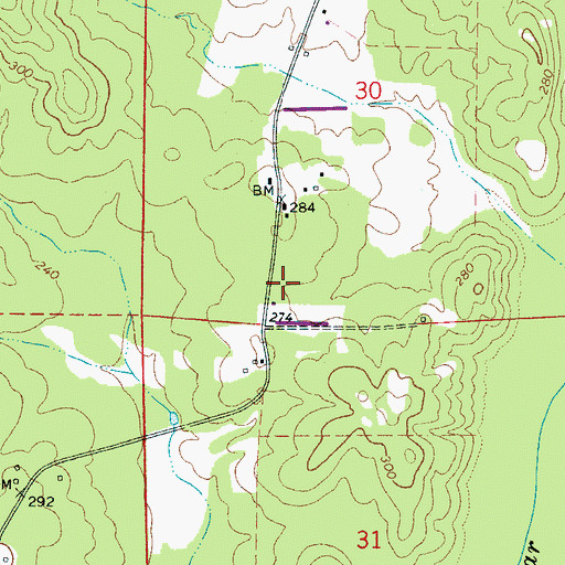 Topographic Map of Noland, AL