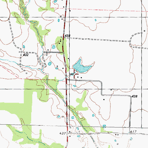 Topographic Map of Delmar High School, TX